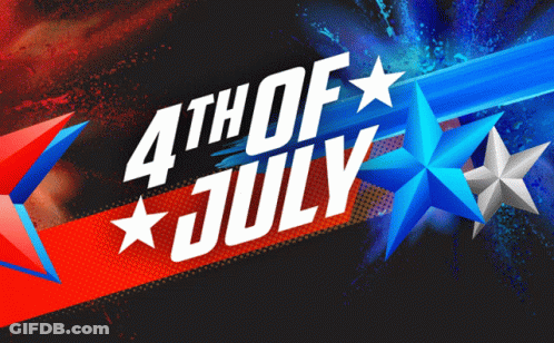 A Poster That Says 4Th Of July With Stars GIF