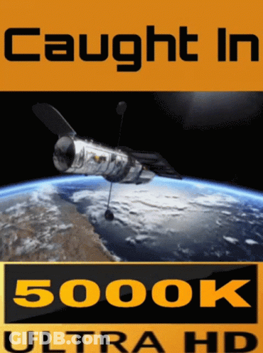 A Poster That Says 5000K Ultra Hd With A Picture Of The Earth GIF