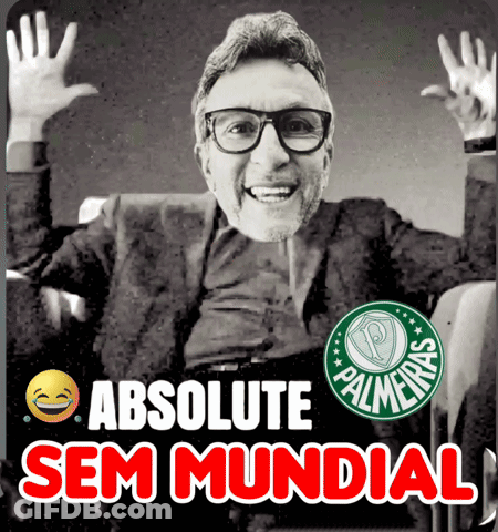 A Poster That Says Absolute Sem Mundial With A Man In Glasses GIF