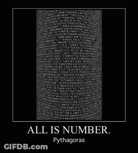 A Poster That Says ' All Is Number ' On It GIF