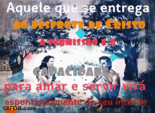 A Poster That Says Aquele Que Se Entrega Ao Destruito De Cristo GIF