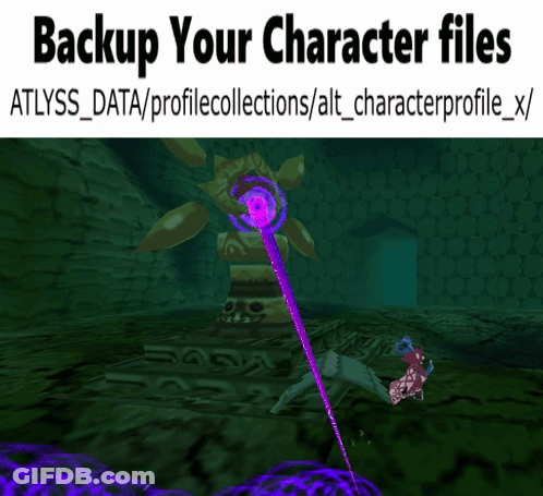 Backup Your Character Files Poster GIF