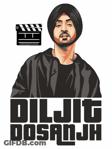 A Poster That Says Banned Diljit Dosanjh With A Picture Of A Man GIF