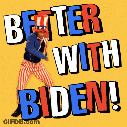 Better With Biden Poster With Uncle Sam GIF