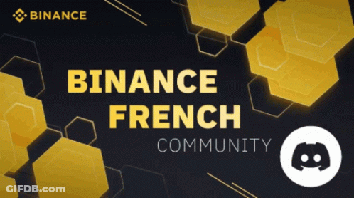 A Poster That Says Binance French Community GIF