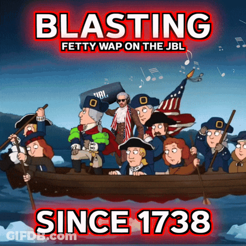 A Poster That Says Blasting Fetty Wap On The Jbl GIF