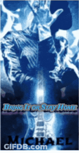 A Poster That Says Bring It Or Stay Home On It GIF