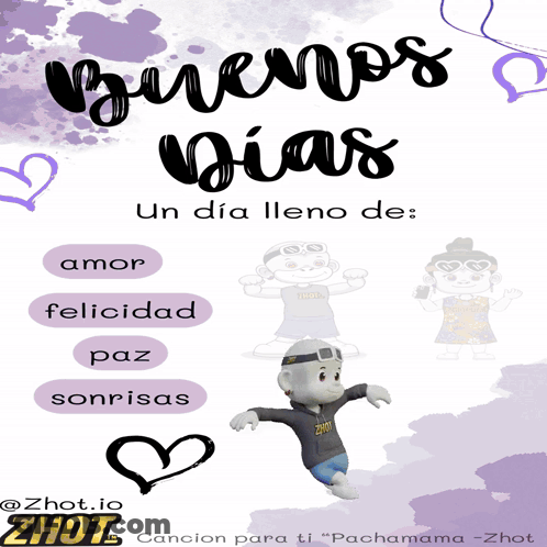 A Poster That Says Buenos Dias Un Dia Lleno De Amor Felicidad Paz Sonrisas Amor Felicidad Paz Sonrisas GIF