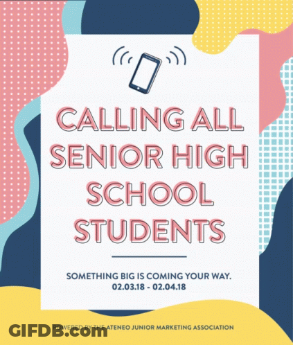 A Poster That Says Calling All Senior High School Students Something Big Is Coming Your Way GIF