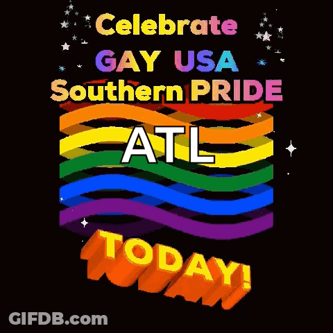 A Poster That Says " Celebrate Gay Usa Southern Pride Today " GIF
