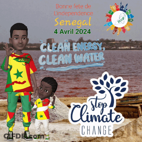 A Poster That Says Clean Energy Clean Water On It GIF