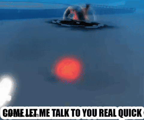 A Poster That Says " Come Let Me Talk To You Real Quick " On It GIF