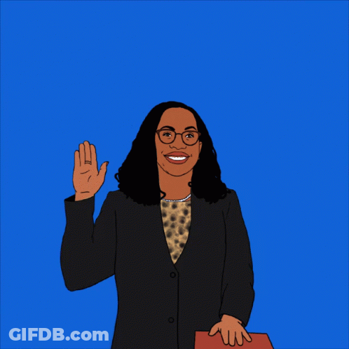 A Poster That Says Confirm Judge Ketani Brown Jackson GIF