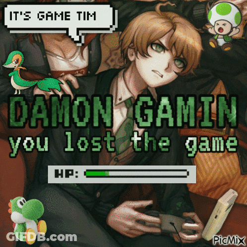 A Poster That Says Damon Gamin You Lost The Game GIF