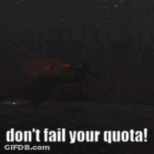 A Poster That Says " Do N't Fail Your Quota " GIF