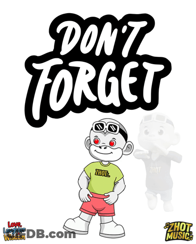A Poster That Says " Do N't Forget " With A Monkey GIF