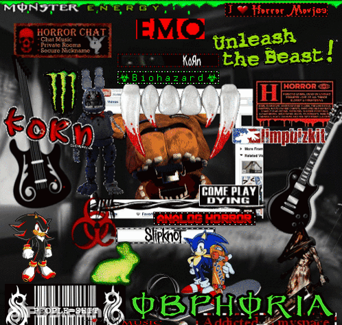 A Poster That Says Emo Unleash The Beast On The Top GIF