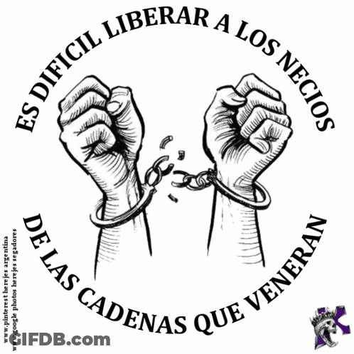 A Poster That Says Es Dificil Liberar A Los Necios GIF