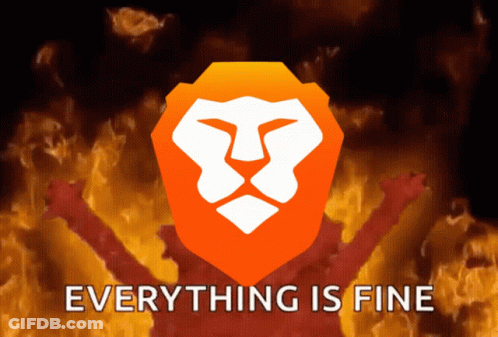 A Poster That Says Everything Is Fine With A Lion GIF