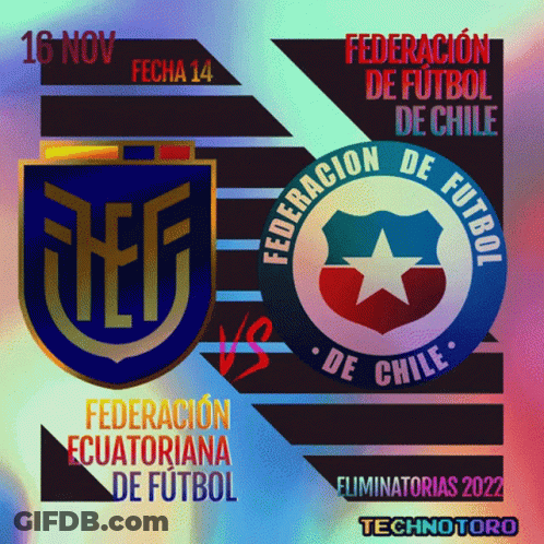 A Poster That Says Federacion De Futbol De Chile GIF