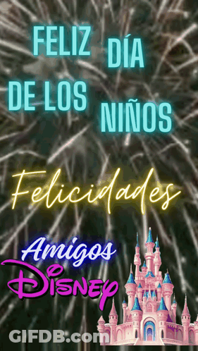 A Poster That Says Feliz Dia De Los Ninos GIF