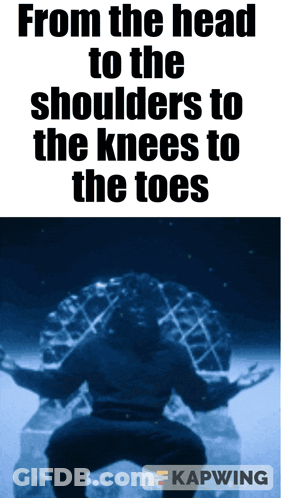 A Poster That Says From The Head To The Shoulders To The Knees To The Toes On It GIF