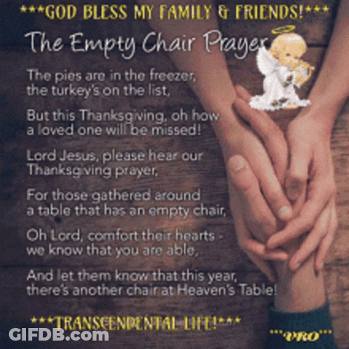 A Poster That Says God Bless My Family & Friends On It GIF