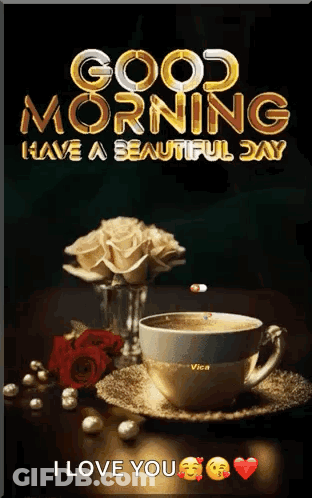A Poster That Says Good Morning Have A Beautiful Day And I Love You GIF
