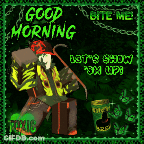 A Poster That Says Good Morning On It GIF