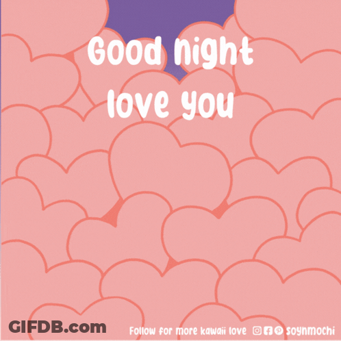 A Poster That Says Good Night Love You With A Corgi In The Clouds GIF