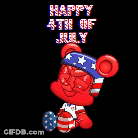 A Poster That Says Happy 4Th Of July On It GIF