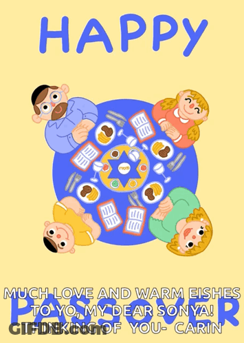 A Poster That Says Happy Much Love And Warm Dishes GIF