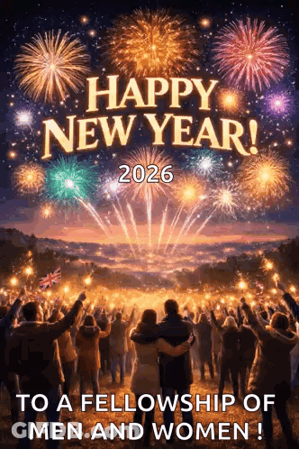 A Poster That Says Happy New Year 2026 On It GIF
