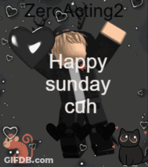 A Poster That Says Happy Sunday Cuh With A Monkey And Cat GIF