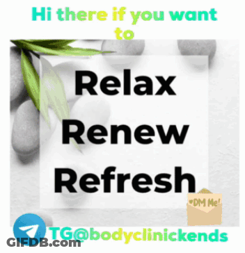 A Poster That Says Hi There If You Want To Relax Renew And Refresh GIF