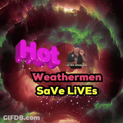A Poster That Says " Hot Weathermen Save Lives " GIF