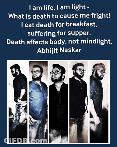 A Poster That Says I Am Life I Am Light - What Is Death To Cause Me Fright GIF