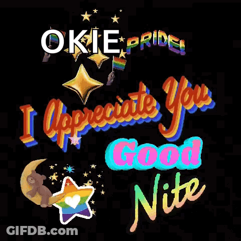 A Poster That Says I Appreciate You Good Nite On It GIF