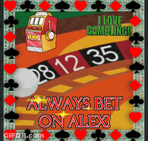 A Poster That Says I Love Gambling GIF