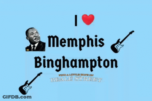 A Poster That Says I Love Memphis Binghamton On It GIF