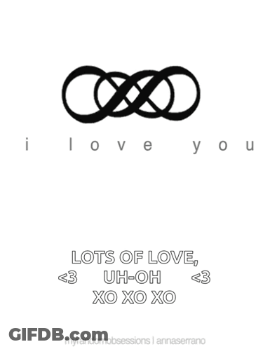 A Poster That Says I Love You Infinity Times Infinity Lots Of Love Uh-Oh Xo Xo Xo GIF