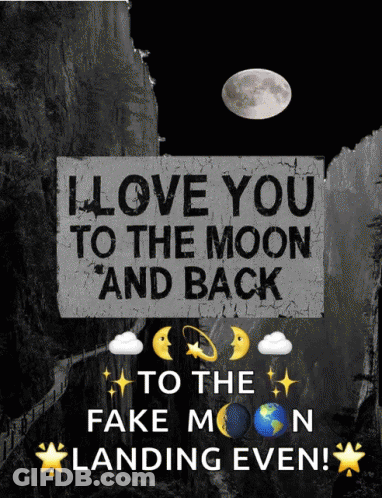 A Poster That Says " I Love You To The Moon And Back " GIF