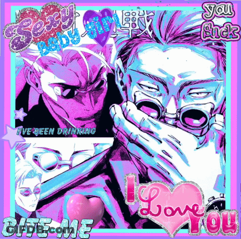 A Poster That Says I Love You With A Picture Of A Man Covering His Mouth GIF