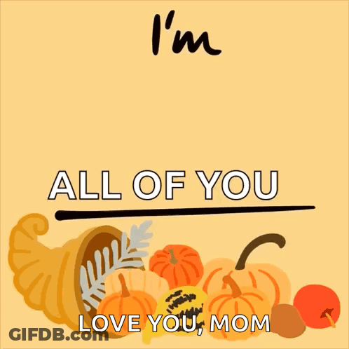 A Poster That Says I 'M Thankful For All Of You GIF