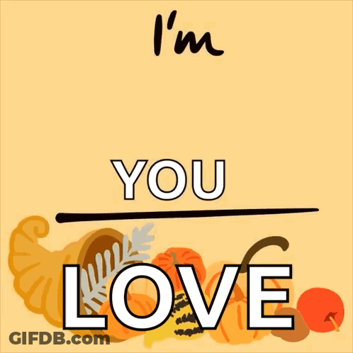 A Poster That Says " I 'M Thankful For You " GIF