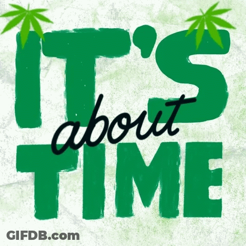 A Poster That Says It 'S About Time GIF