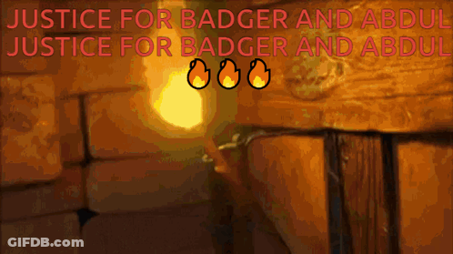 A Poster That Says Justice For Badger And Abdul Justice For Badger And Abdol GIF
