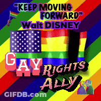A Poster That Says Keep Moving Forward Walt Disney GIF