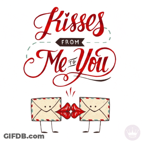Kisses From Me To You Poster With Envelopes GIF