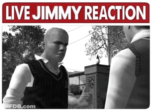 A Poster That Says ' Live Jimmy Reaction ' On The Top GIF
